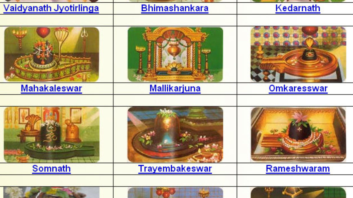 List of 12 Jyotirlinga in India with Name and Place